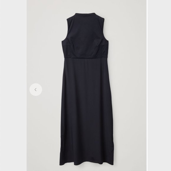 NWT COS XS Cotton-Silk Mix Long Sleeveless Dress - Picture 1 of 4